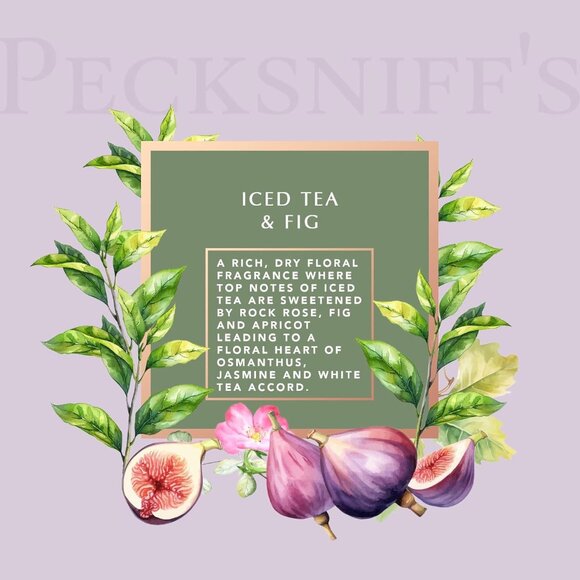 NEW Pecksniffs Iced Tea & Fig Fine Fragrance Glass Bottle Bath Soak - 16.9 fl oz - Picture 3 of 6